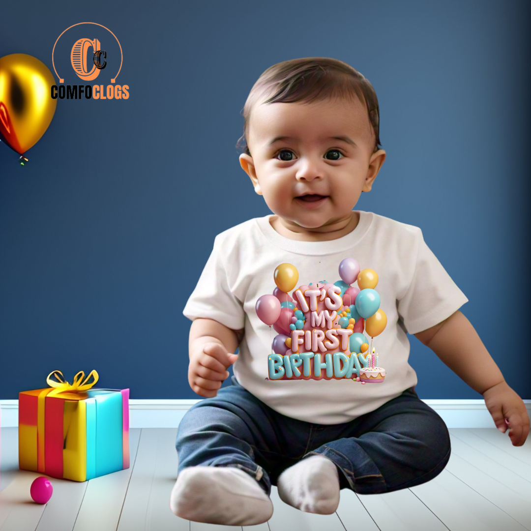 My First Birthday" T-Shirt โ Baby Boy Birthday Outfit