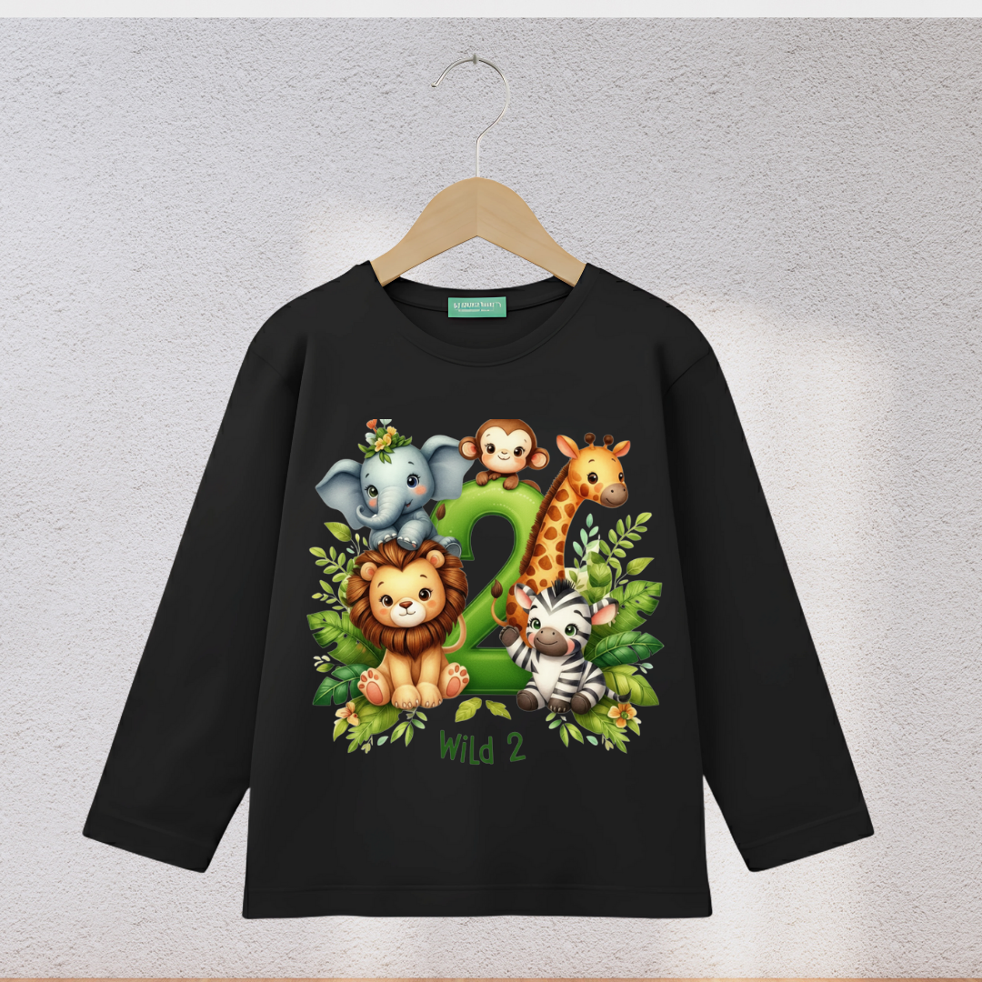 Custom Jungle Theme Birthday Kids T-Shirt