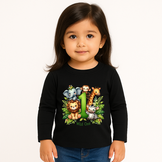 Custom Jungle Theme Birthday Kids T-Shirt