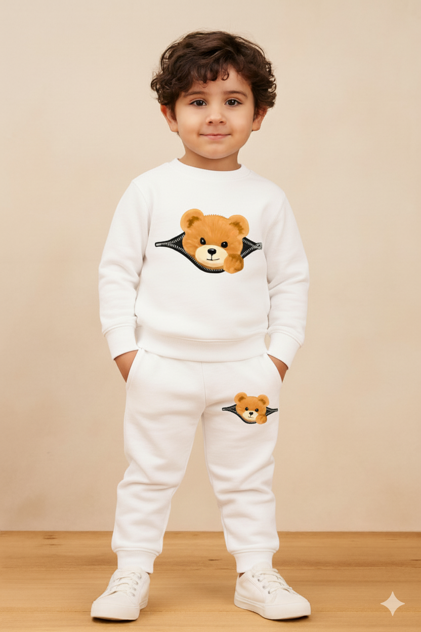 Bear Print Kids Tracksuit