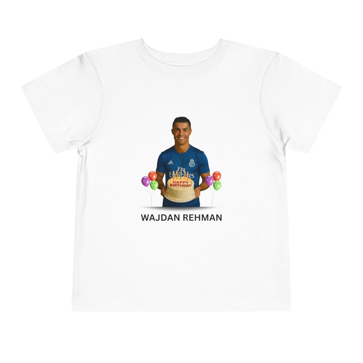 Toddler Tee — Personalized Birthday Soccer Player Design