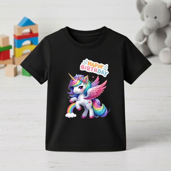 Unicorn Theme Birthday T-Shirt