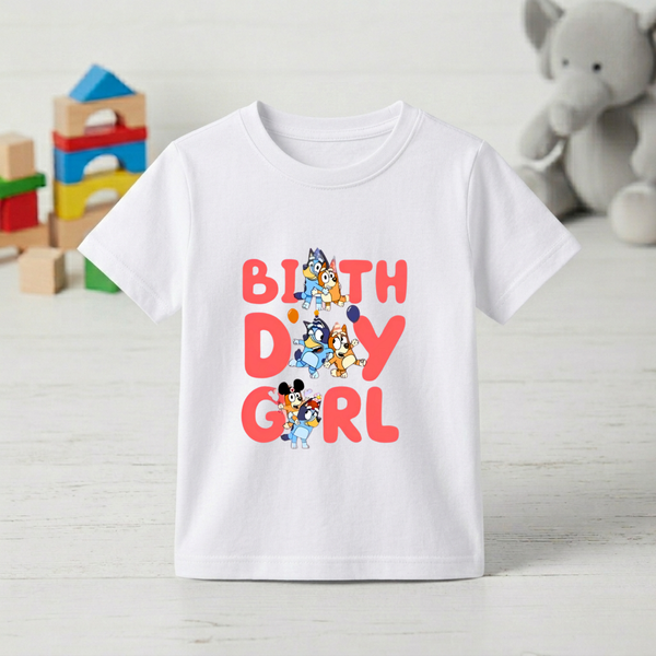 Bluey Theme Birthday T-Shirt for Kids