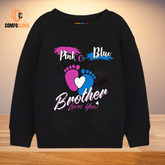 Pink or blue i love you  print  fleece tracksuit