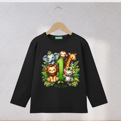 Custom Jungle Theme Birthday Kids T-Shirt