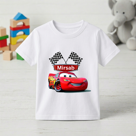Personalized Lightning McQueen Kids T-Shirt