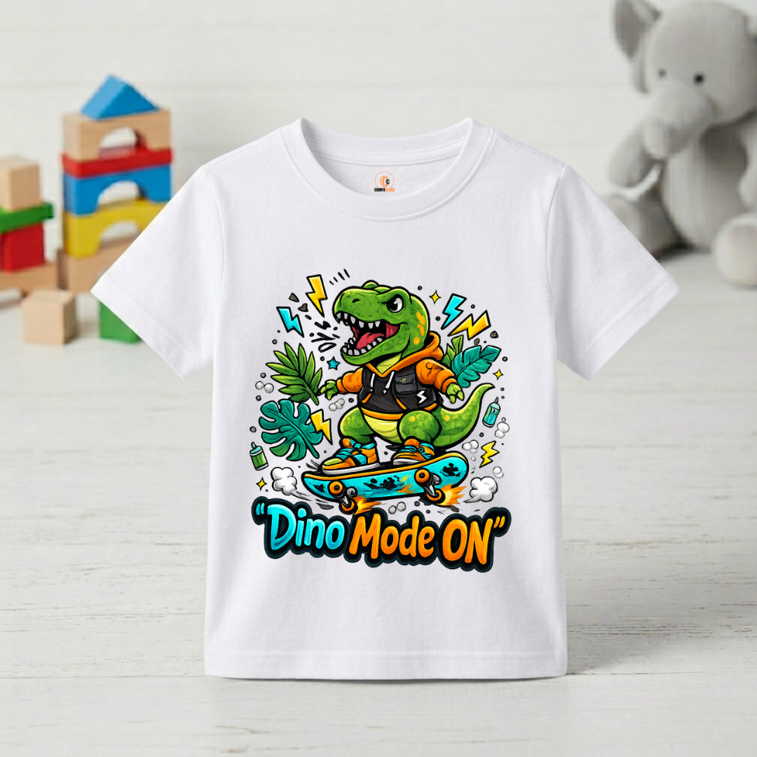 Dino Mode ON Kids T-Shirt