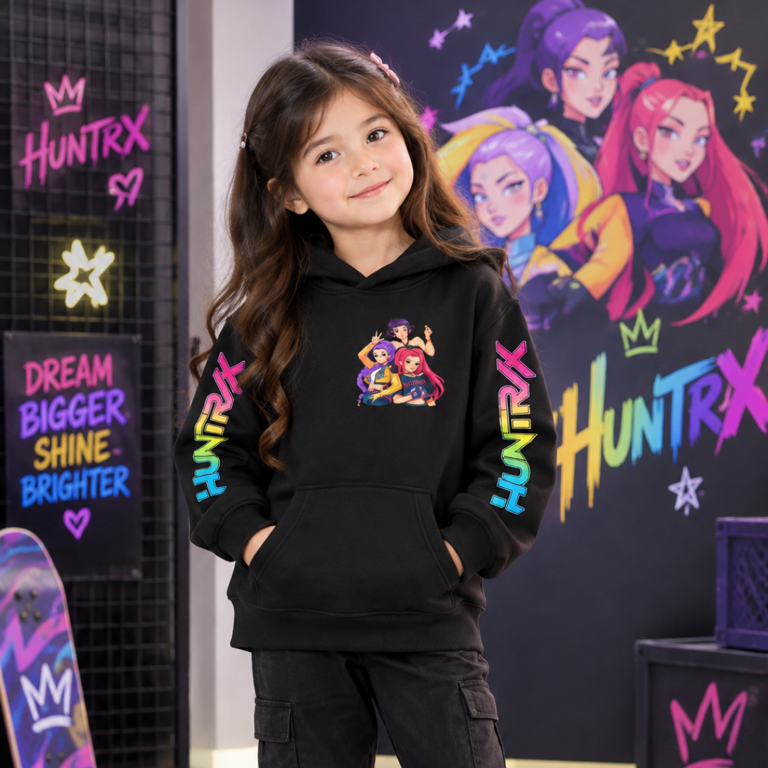 Kids personalized Huntrix  Character Hoodie