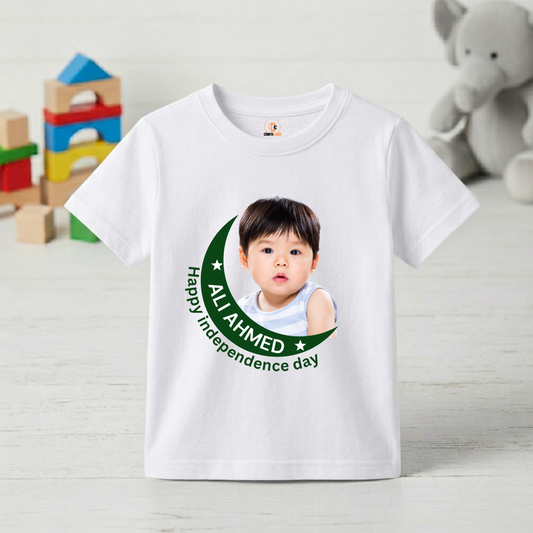 Happy Independence Day  Custom Photo Kids T-Shirt