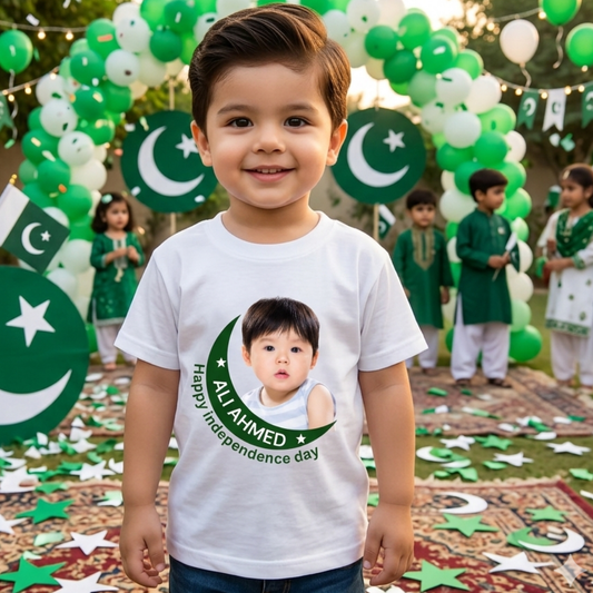 Happy Independence Day  Custom Photo Kids T-Shirt