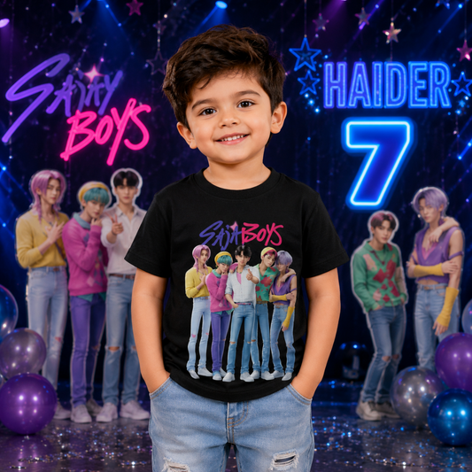 Personalized Saja Boys K-Pop Kids T-Shirt
