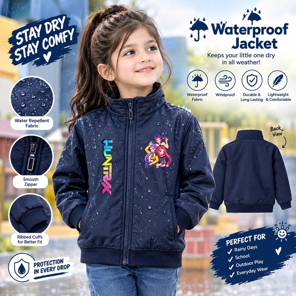 Kids Navy HUNTR/X Character Jacket