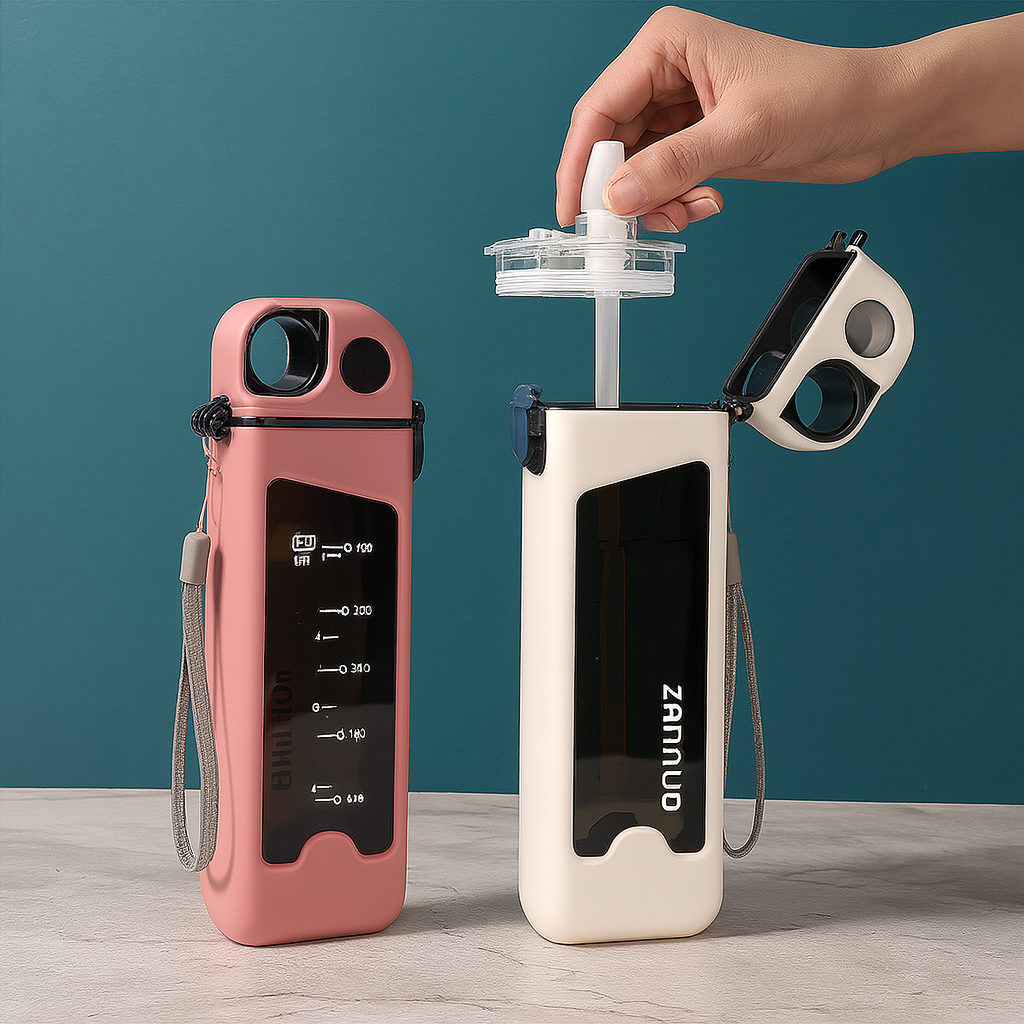 𝗦𝗾𝘂𝗮𝗿𝗲 𝟯𝟱𝟬𝗺𝗹 𝗦𝗽𝗼𝗿𝘁𝘀 𝗪𝗮𝘁𝗲𝗿 𝗕𝗼𝘁𝘁𝗹𝗲 – 𝗢𝘂𝘁𝗱𝗼𝗼𝗿 𝗟𝗲𝗮𝗸-𝗣𝗿𝗼𝗼𝗳 𝗣𝗹𝗮𝘀𝘁𝗶𝗰 𝗖𝘂𝗽 𝘄𝗶𝘁𝗵 𝗦𝘁𝗿𝗮𝘄