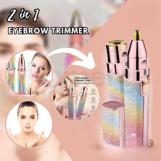 2 In 1 Rechargeable Flawless Eyebrow & Facial Hair Remover