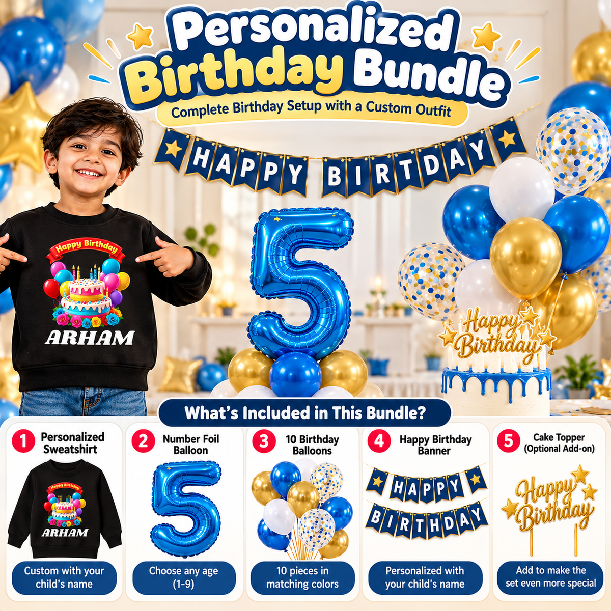 Personalized Kids Birthday Bundle | Custom Name Gift