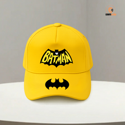 Kids Batman Yellow Cap | Adjustable Superhero  Cap for Boys