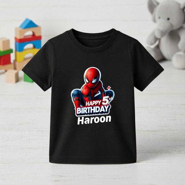 Custom Spider-Man Birthday T-Shirt
