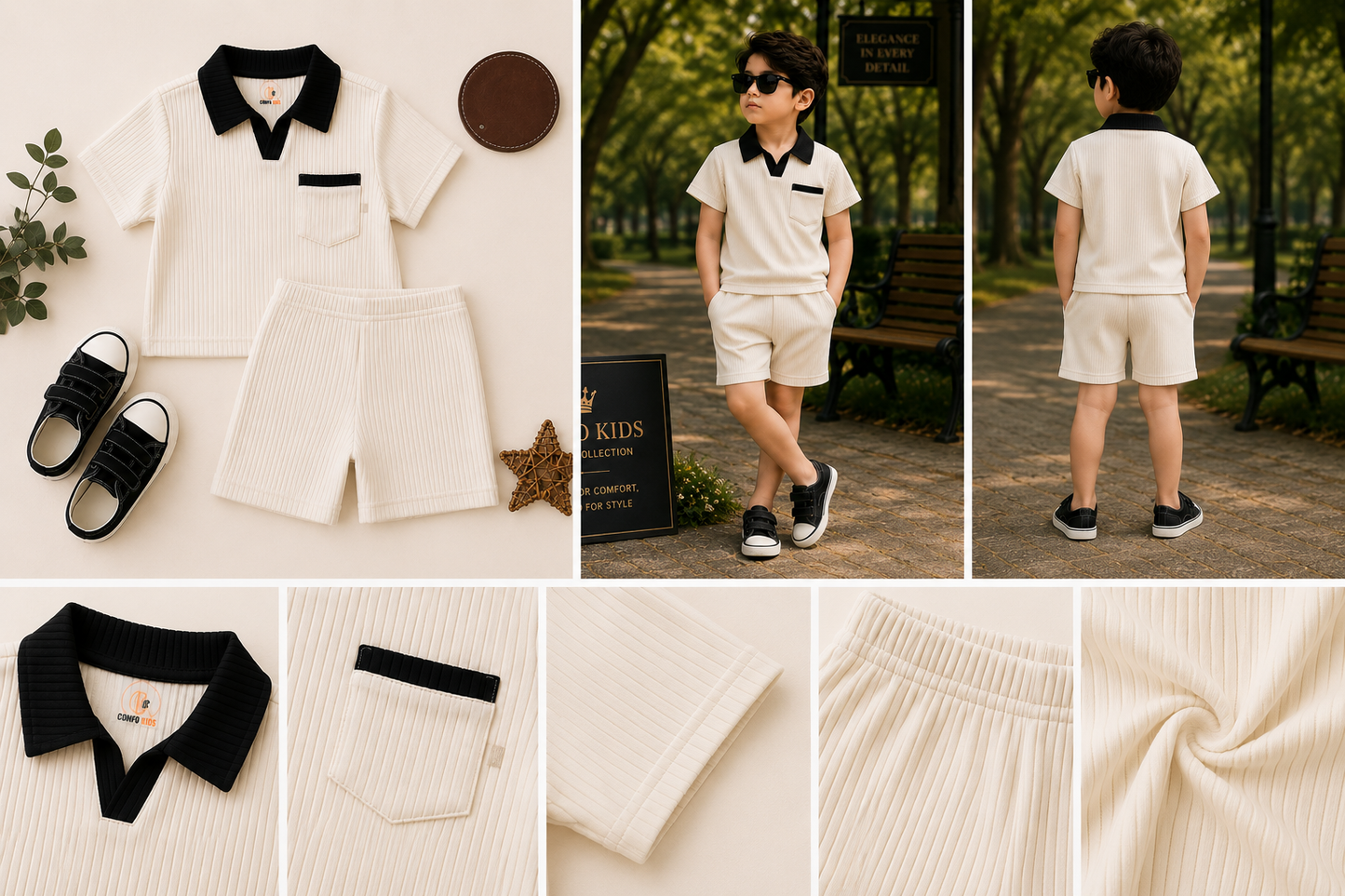 Premium Boys Polo & Shorts Set — Little Gentleman Collection