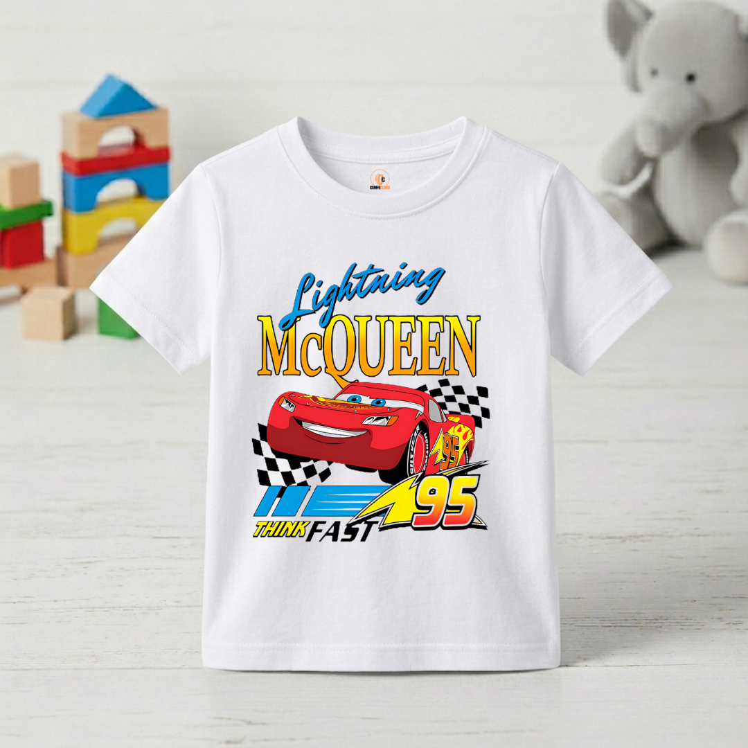 Macqeen Car Print Kids T-Shirt