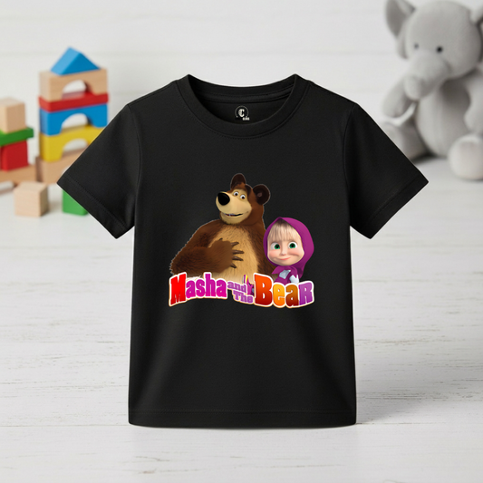 Masha and the Bear Print T-Shirt
