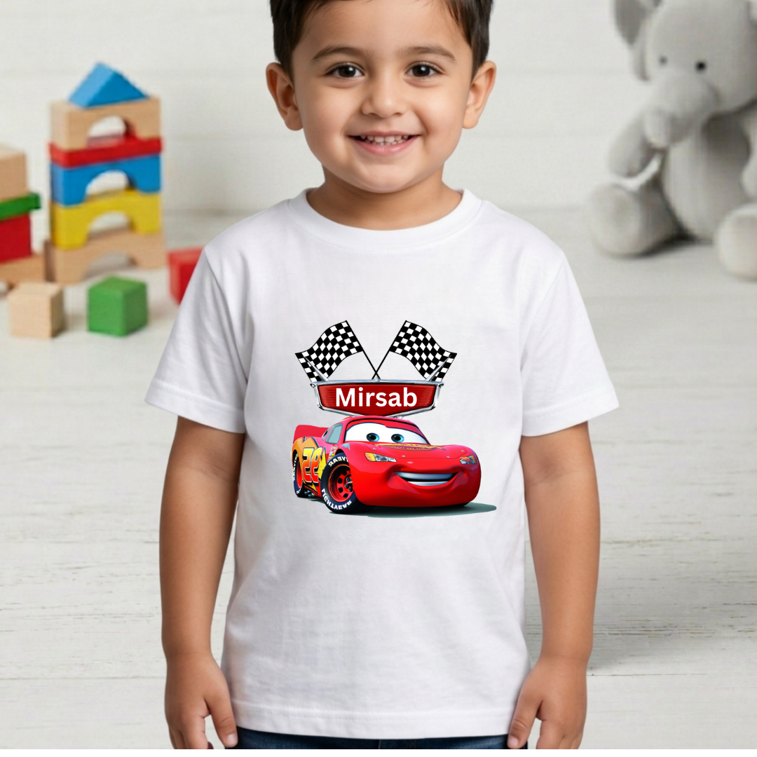 Personalized Lightning McQueen Kids T-Shirt