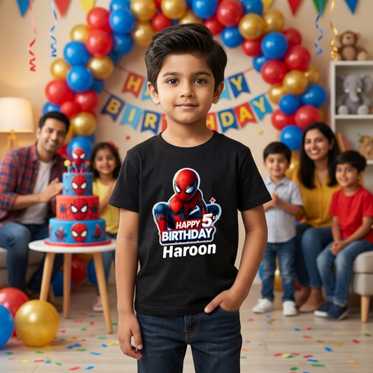 Custom Spider-Man Birthday T-Shirt
