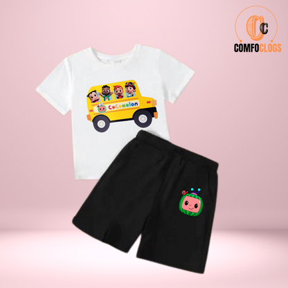 𝐂𝐨𝐦𝐟𝐨𝐜𝐥𝐨𝐠𝐬®🍉 𝐂𝐨𝐜𝐨𝐦𝐞𝐥𝐨𝐧 𝐒𝐡𝐢𝐫𝐭  𝐰𝐢𝐭𝐡 𝐬𝐡𝐨𝐫𝐭 𝐟𝐨𝐫 𝐊𝐢𝐝𝐬